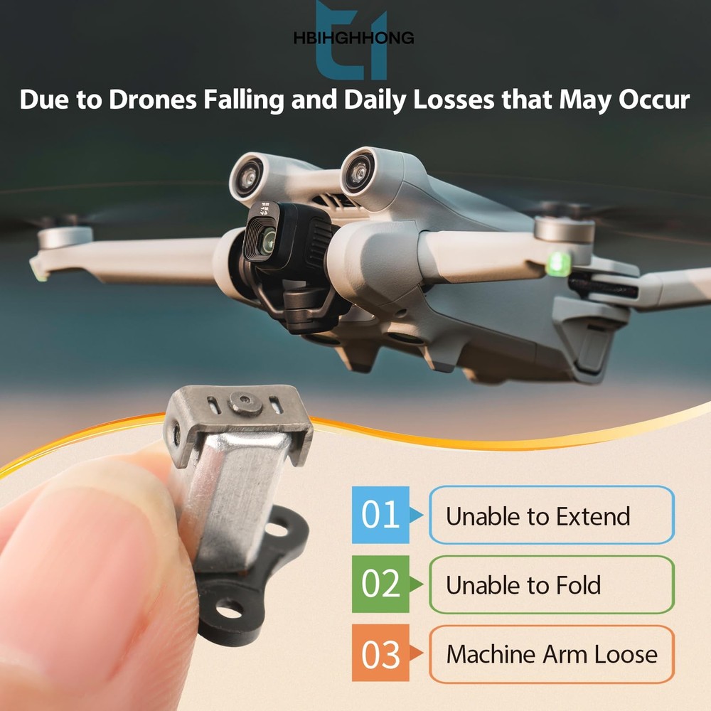 Front Arm Axis Replacement for DJI Mini 3 Pro/Mini 3 Front Arm Hinges Arm Shaft
