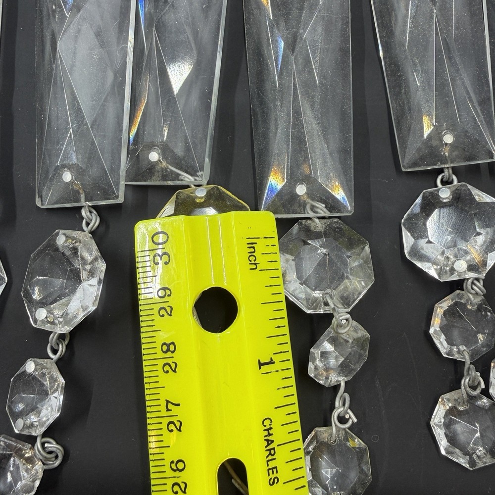 VTG 31 Strands Rectangular & Octagon Prisms Crystal Chandelier Replacement 155
