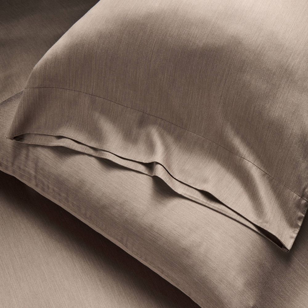 Queen 400 Thread Count Rayon from Bamboo Sheet Set Fig Brown -