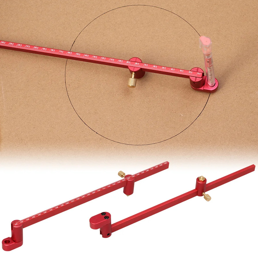 Adjustable Compass Ruler - Precision Circle Drawing for Woodworking & Drafting