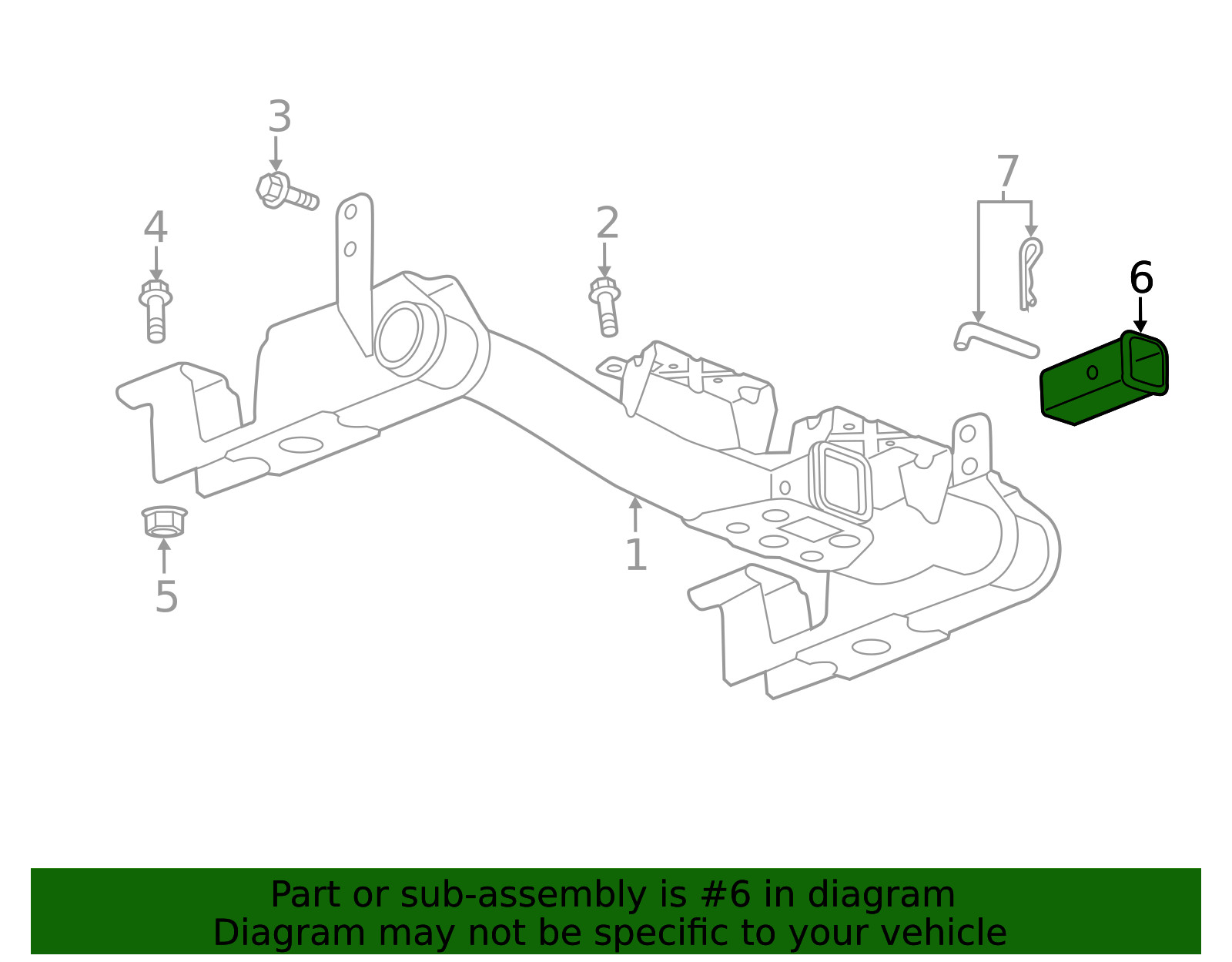 Genuine GM Trailer Hitch Draw Bar Adapter 15923277