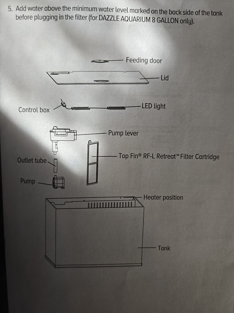 Topfin Hydro Change Technology Tank W/ Built In Filter (Approx. 3 Gal)