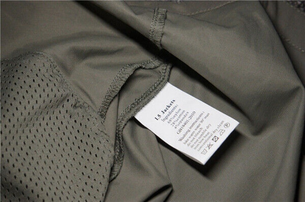 Tactical Nylon Soft Shell Zipper Coat PCU L5 Wind Coat Hiking Jacket