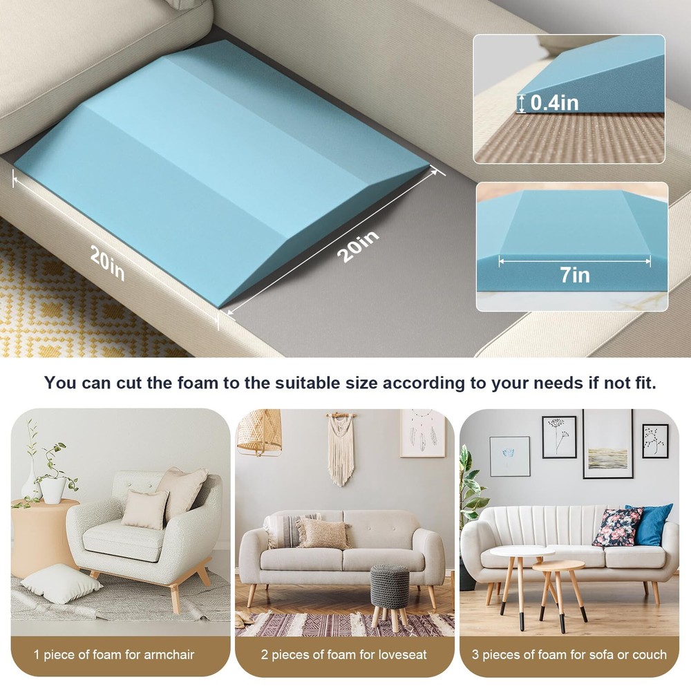 Sofa Support Cushion Trapezoid Design 40D Couch Cushion Support Suitable for ...