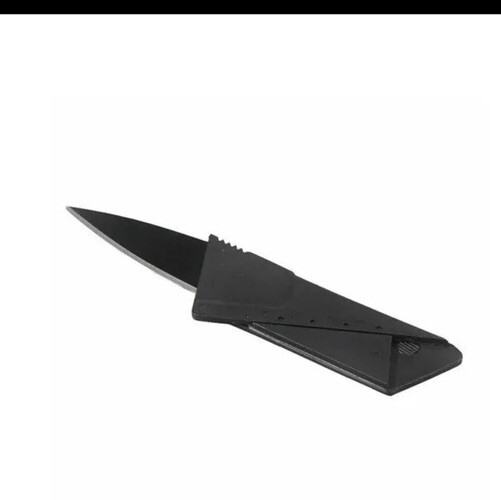 Folding Thin Cardsharp Knife Black Razor Sharp Wallet Credit Card Survival Tool