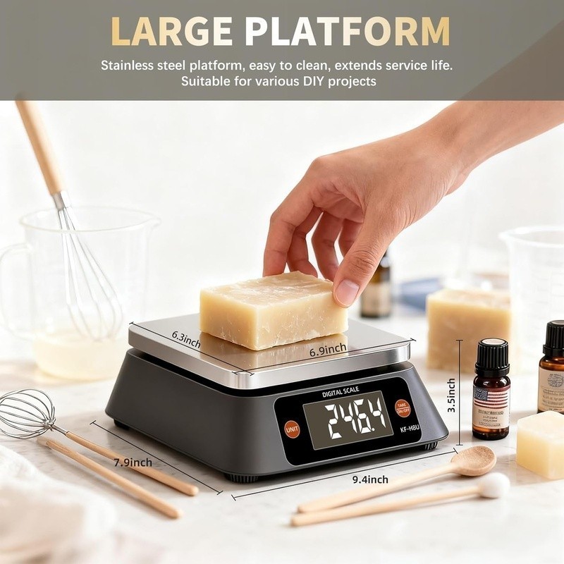 Digital Kitchen Scale High Precision Tare Function Stainless Steel Platform 10kg