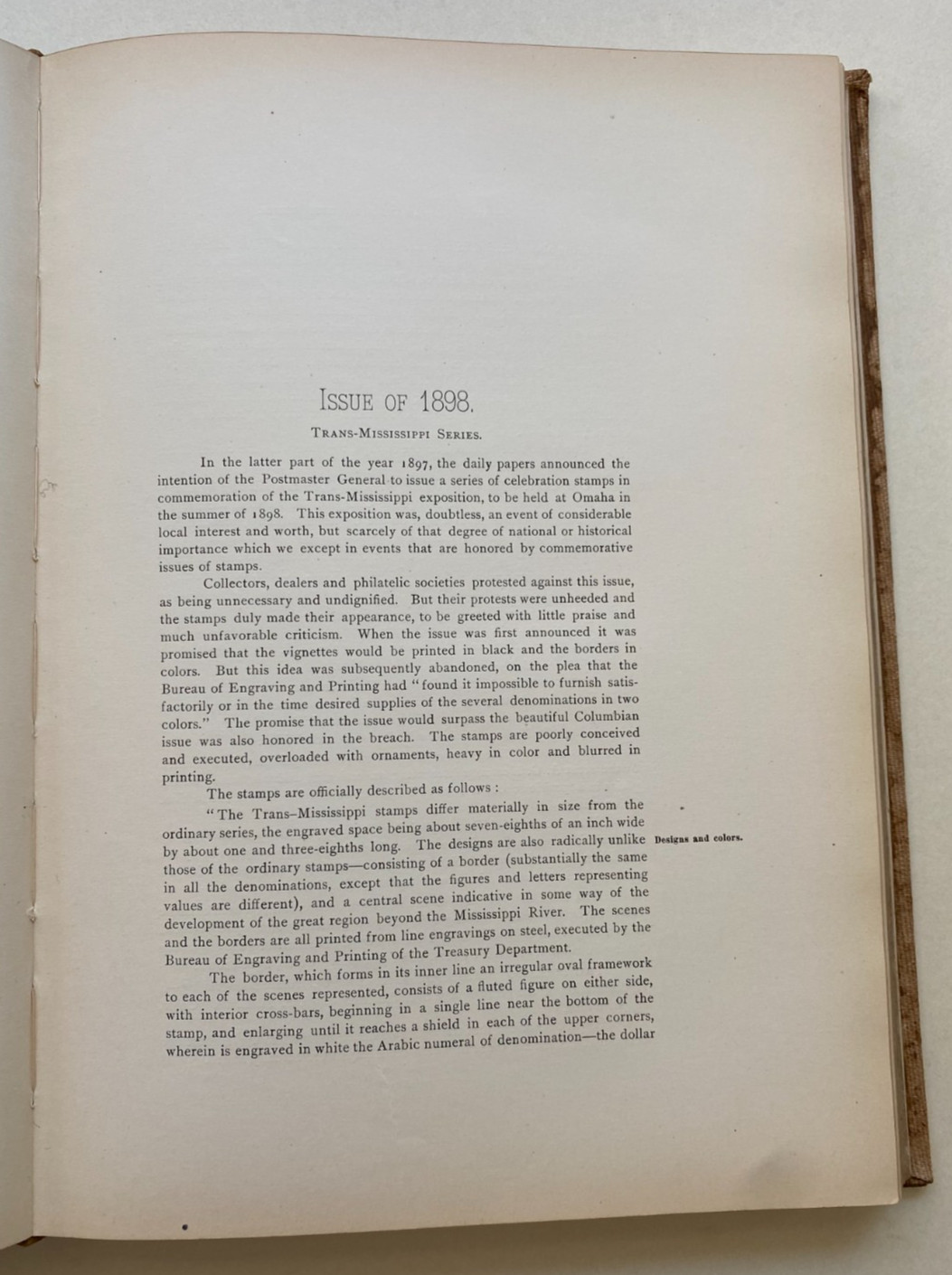 The POSTAGE STAMPS of the UNITED STATES by John N. Luff, 1st edition