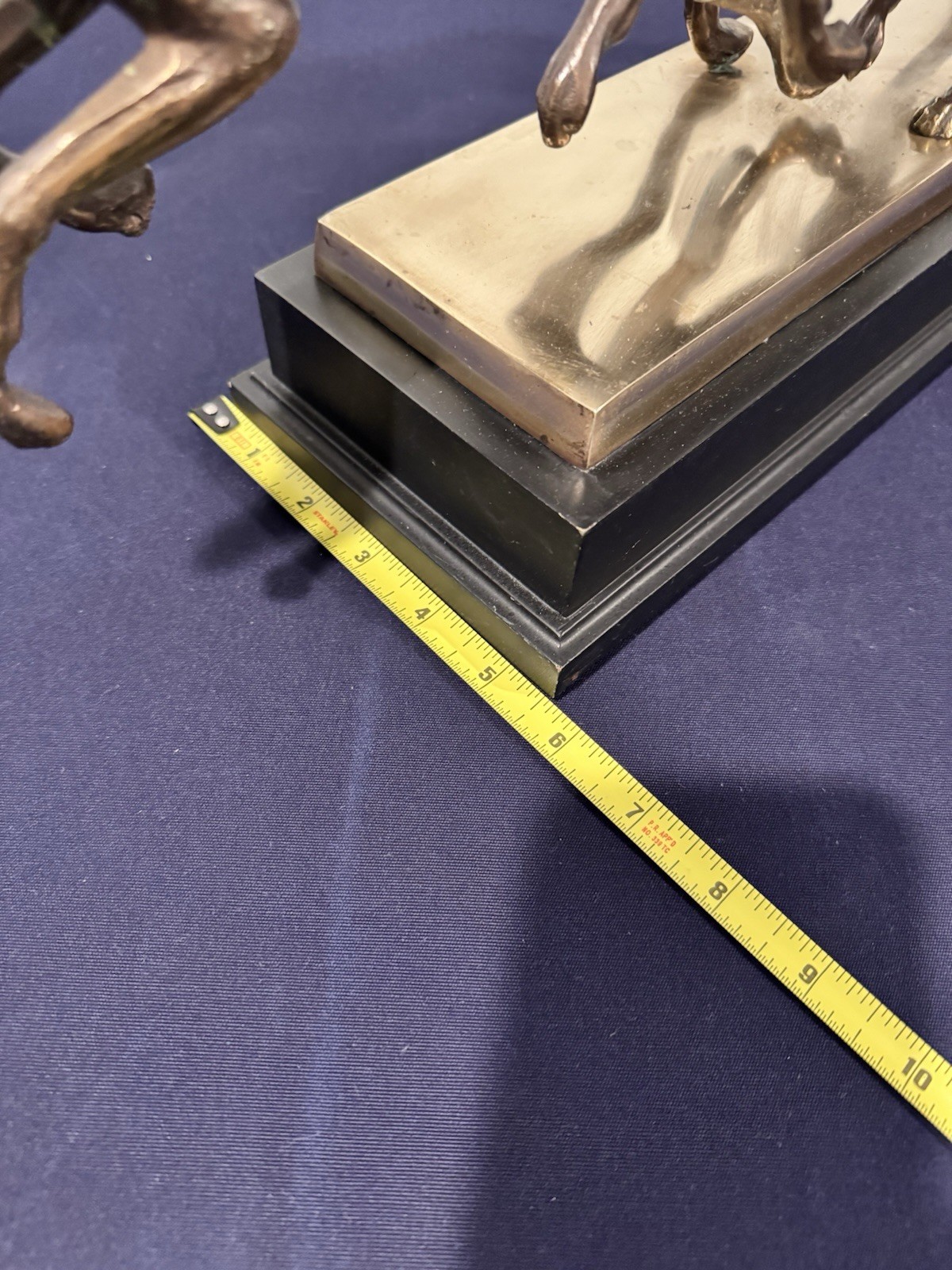 Beautiful and Rare 3 Greyhounds Racing Bronze Sculpture/Statue