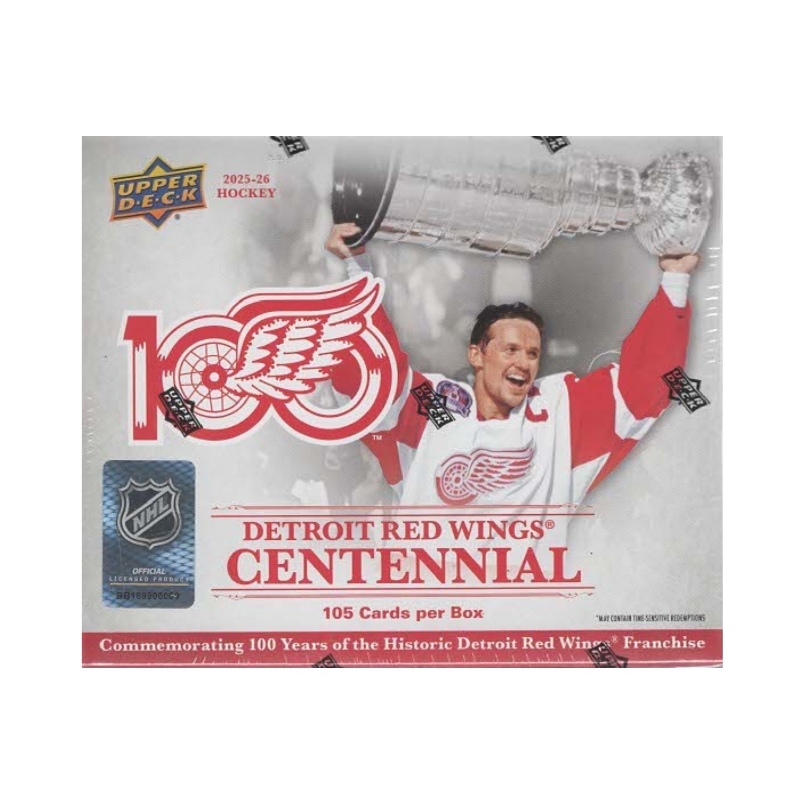 2025-26 Upper Deck Detroit Red Wings Centennial 105Ct. Hockey Box Set | Sealed
