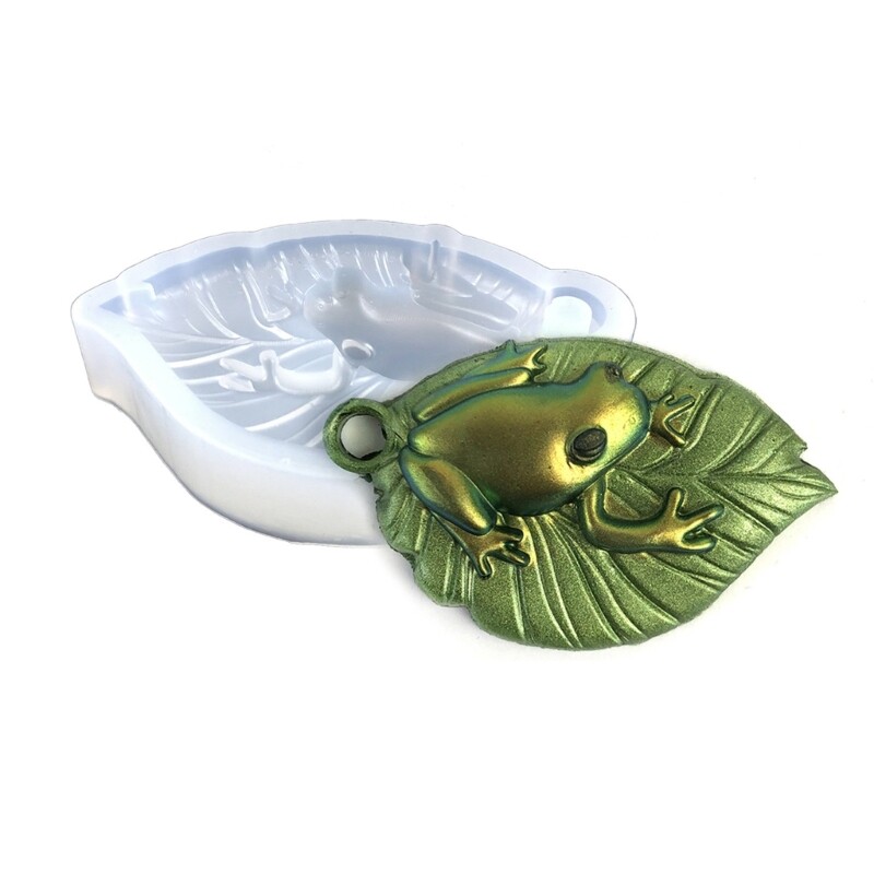 Keychain Casting Mold Leaf Frog Shape Keyring Silicone for Enthusiasts