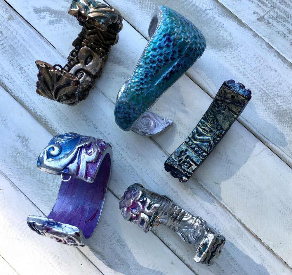 Artisan Polymer Clay Bracelet Bars