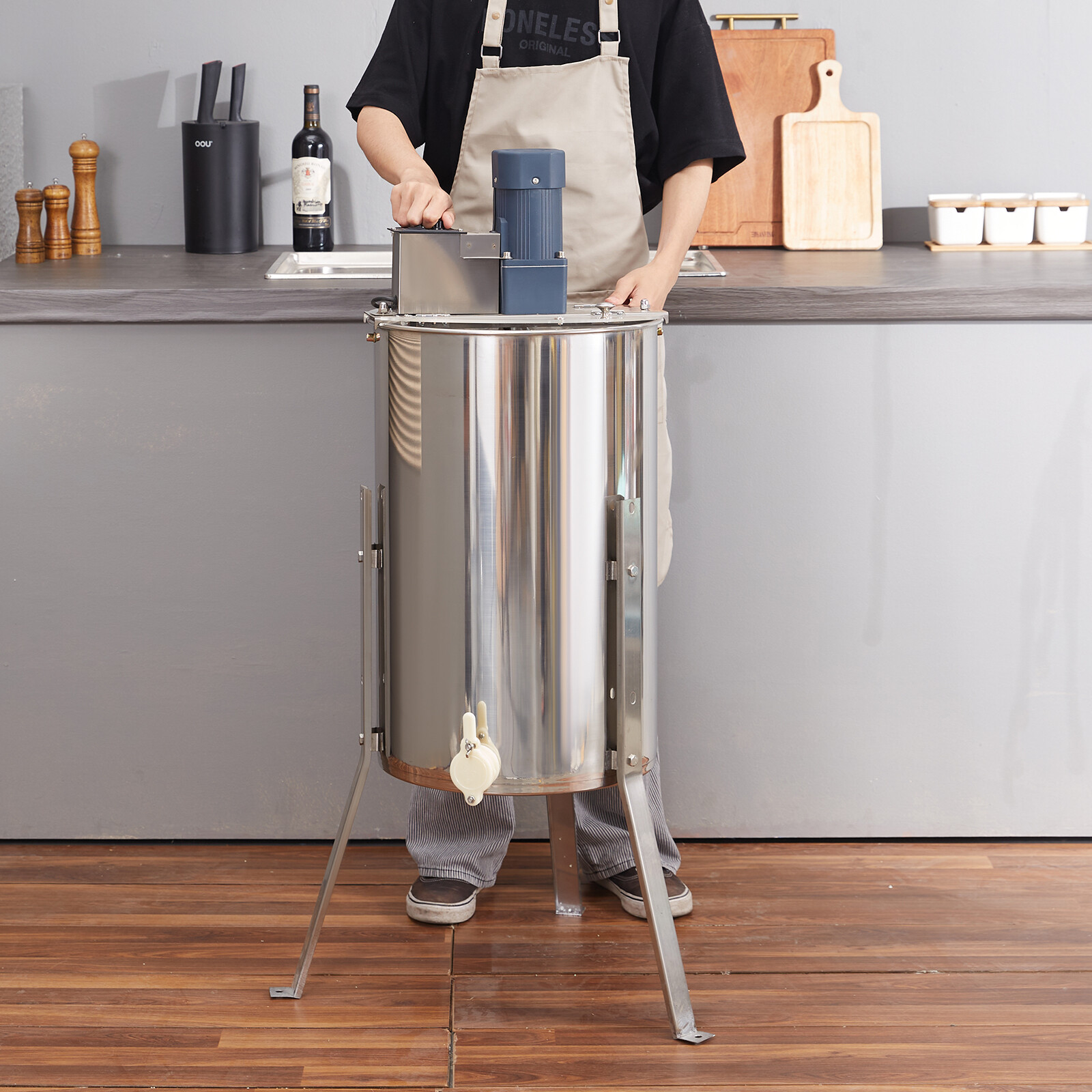 VEVOR Electric Honey Extractor Beekeeping Equipment 2/4 Frames Stainless Steel