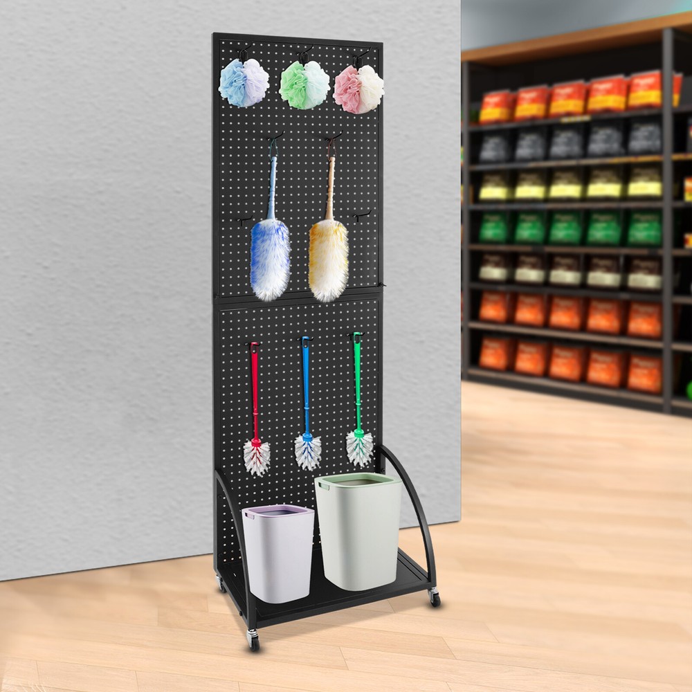 Pegboard Display Stand, Merchandise Display Rack, Retail Pegboard Rack