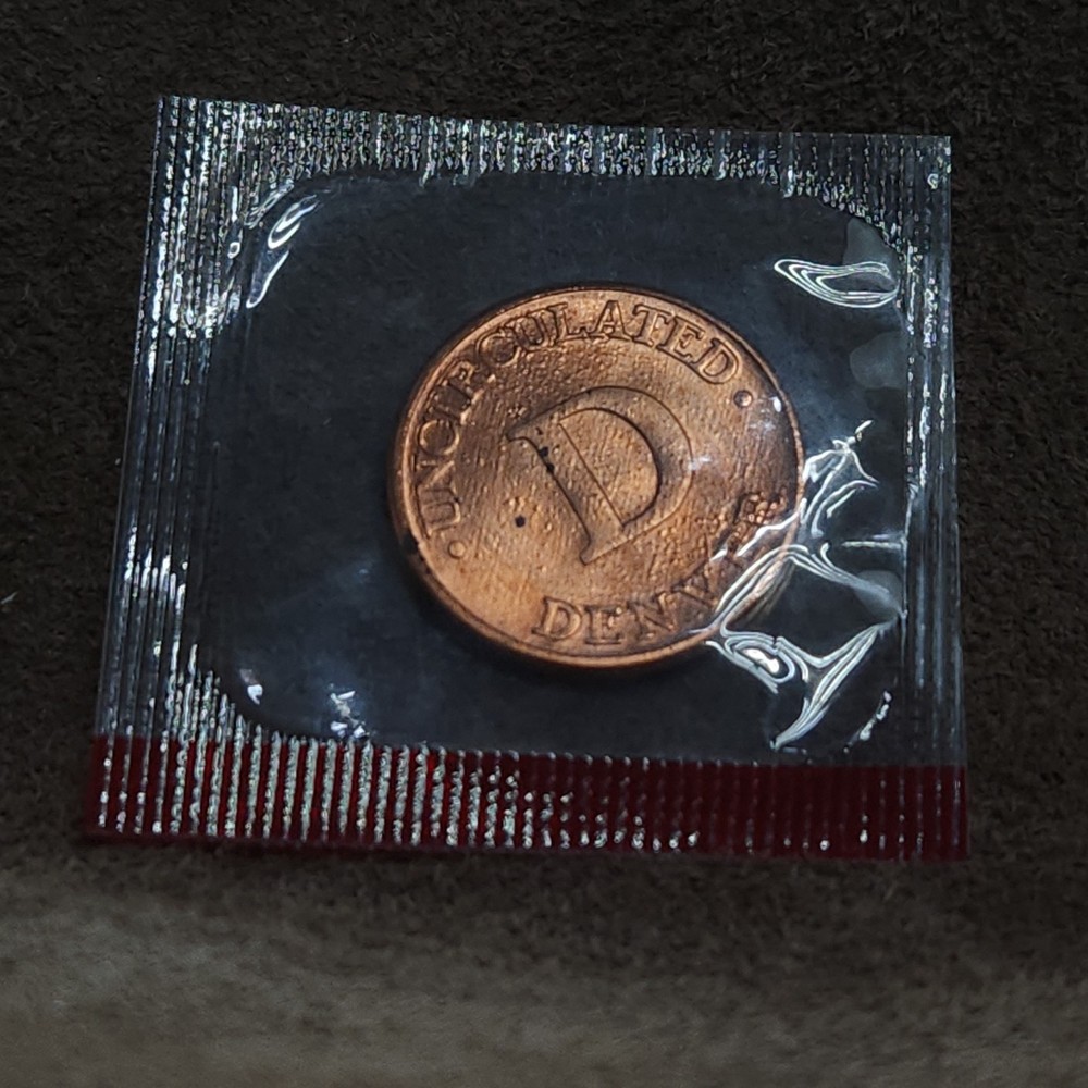 US Mint Uncirculated D Penny Token Copper Mint Set Insert Denver Souvenir