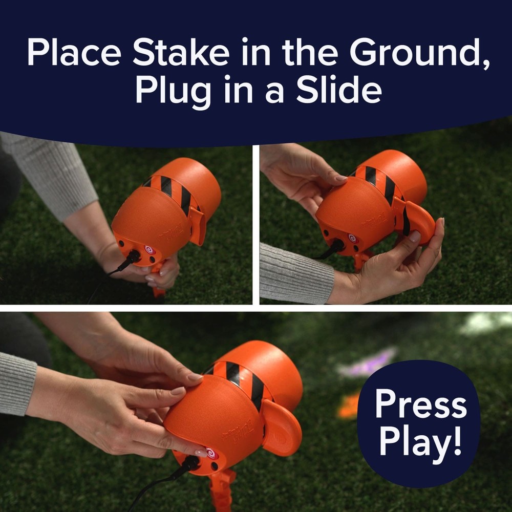 Star Shower Slide Show Halloween w Remote, Projector, Includes 6 Spooky Slides