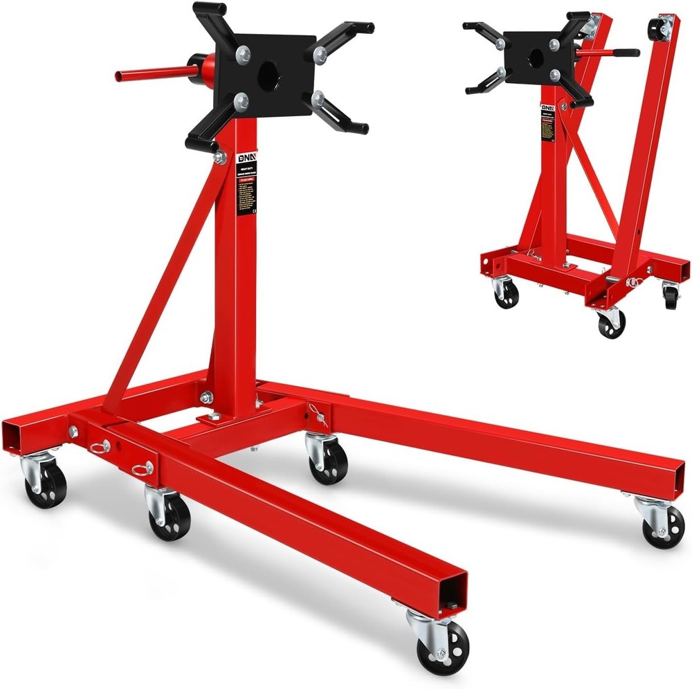 Foldable 2000LB Engine Motor Stand with 360° Rotation & 6 Casters for Mobility