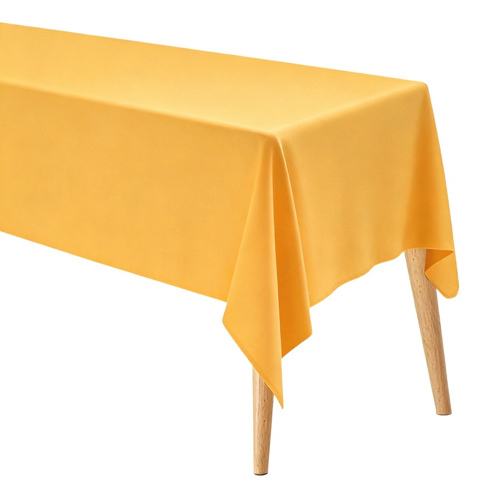 140x220cm Rectangle Tablecloth, Thickened Polyester Table Cloth Golden Yellow
