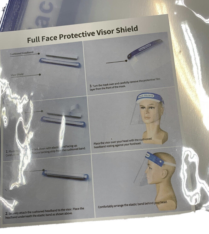 Face Sheild (5 Pcs)With Elastic Band NWT