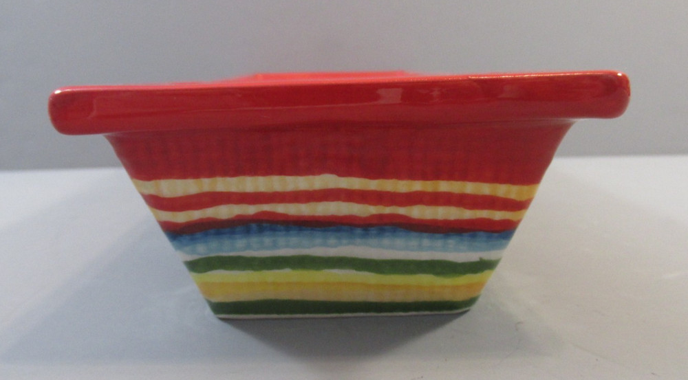 2014 Avon Striped Ceramic Condiment Server - 4 Sections