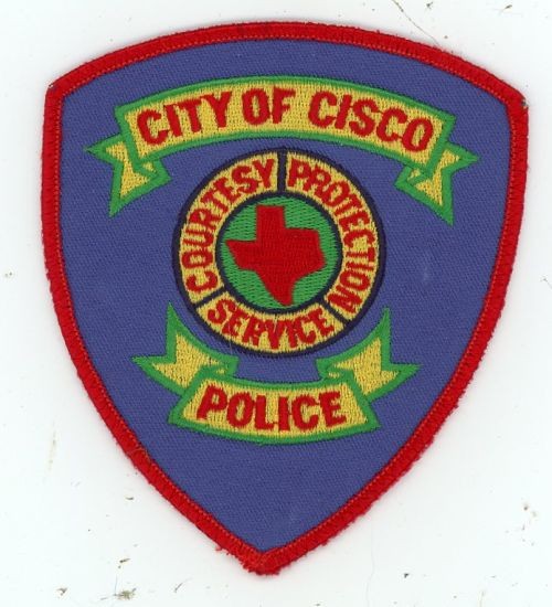 TEXAS TX CISCO POLICE NICE SHOULDER PATCH SHERIFF