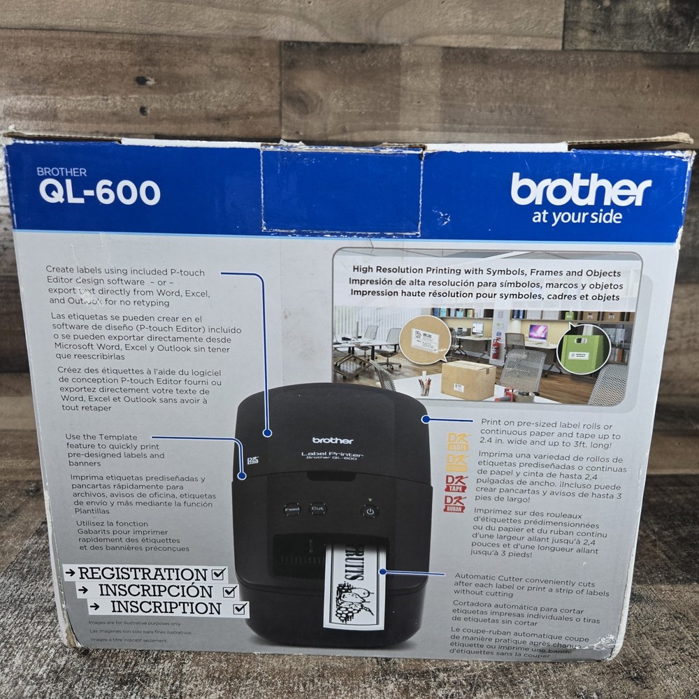 Brother QL-600 Label Printer Automatic Cutter New in Box