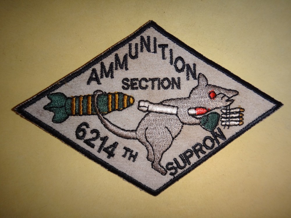 Vietnam War Patch USAF 6214th SUPRON Support Squadron AMMUNITION Section