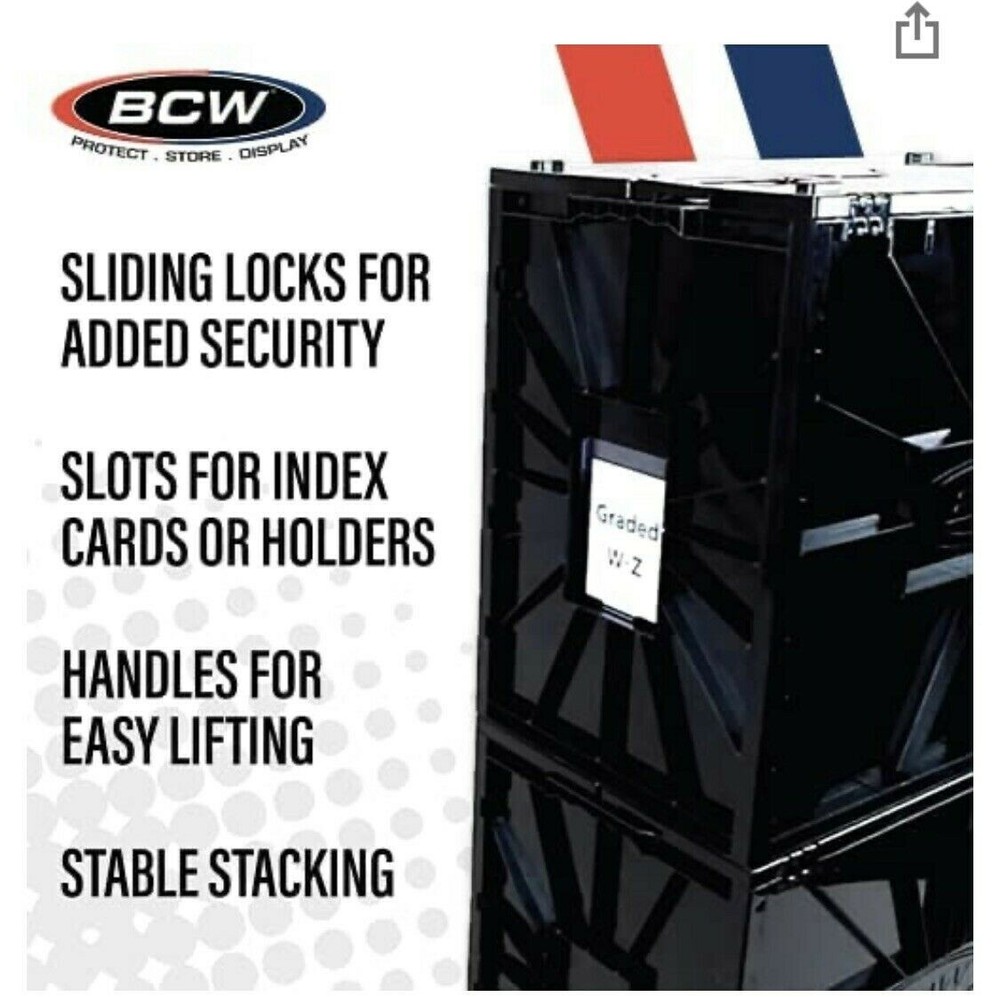 3X BCW Graded Certified Comic Book Storage Plastic Bin Stackable Box Heavy Duty