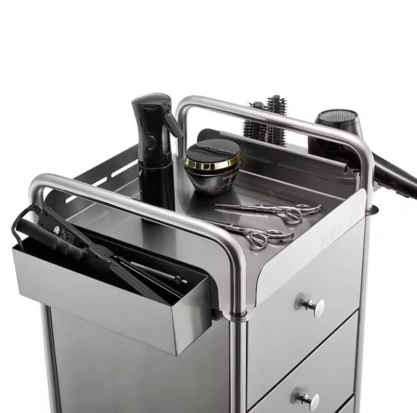 Mobile Cabinet Multi-functional Beauty Salon Hairdressing Cart 3 Drawers