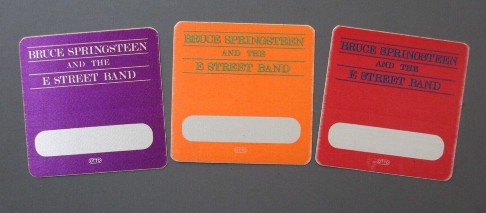 Bruce Springsteen backstage pass satin stickers THREE printed by OTTO !