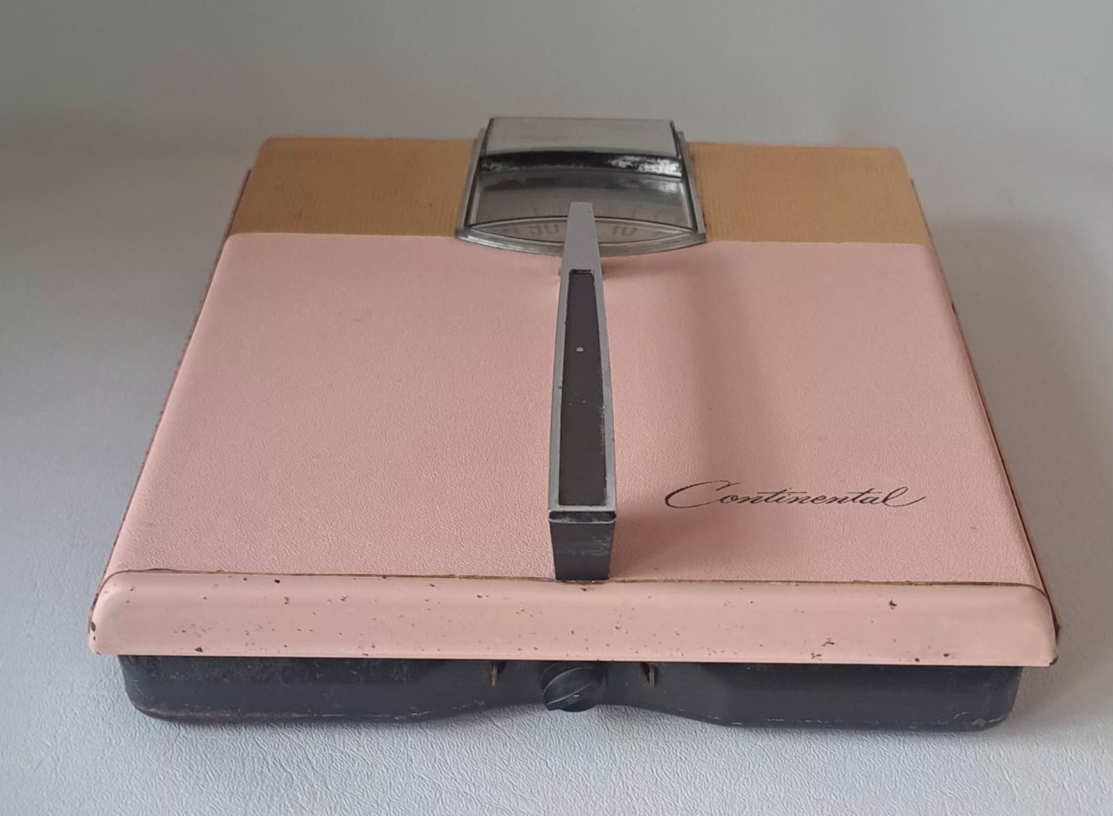 Vintage 1950s Health-O-Meter Continental Pink Bathroom Scale MidCentury