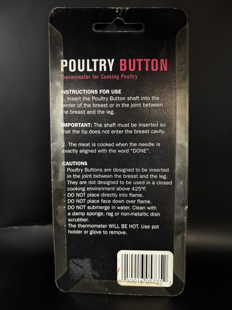 Poultry Button Meat Thermometer NEVER USED