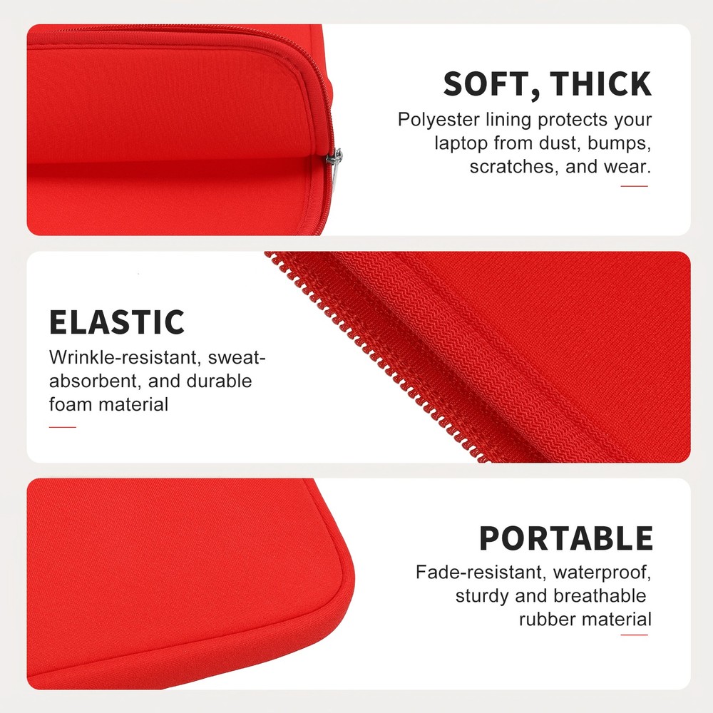 Laptop Case Shockproof Computer Sleeve for 14" Lenovo Notebook Red