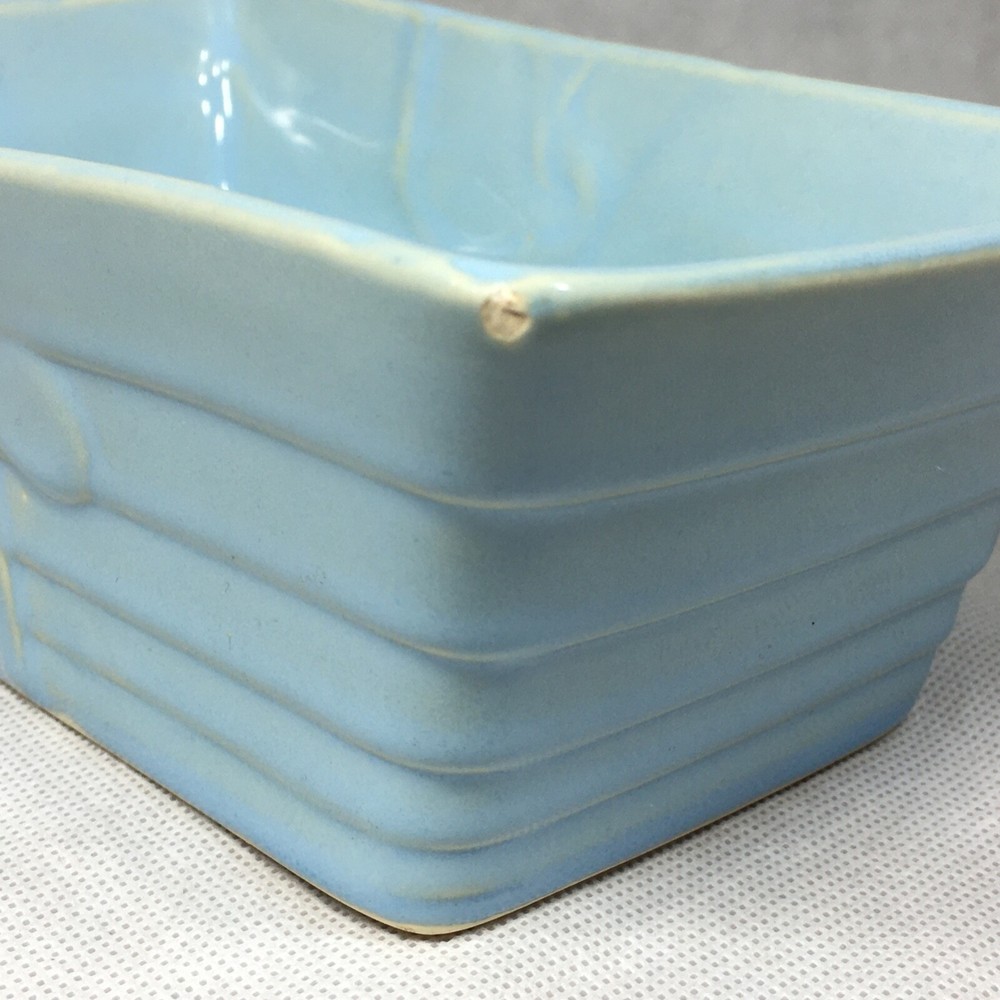 Ceramic Blue Rectangle Planter 8.25"