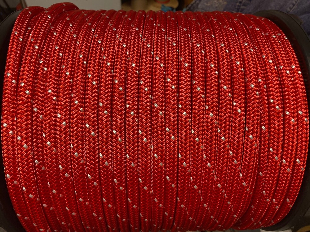 1/2" arborists dynamic double braid rope 600'  RED