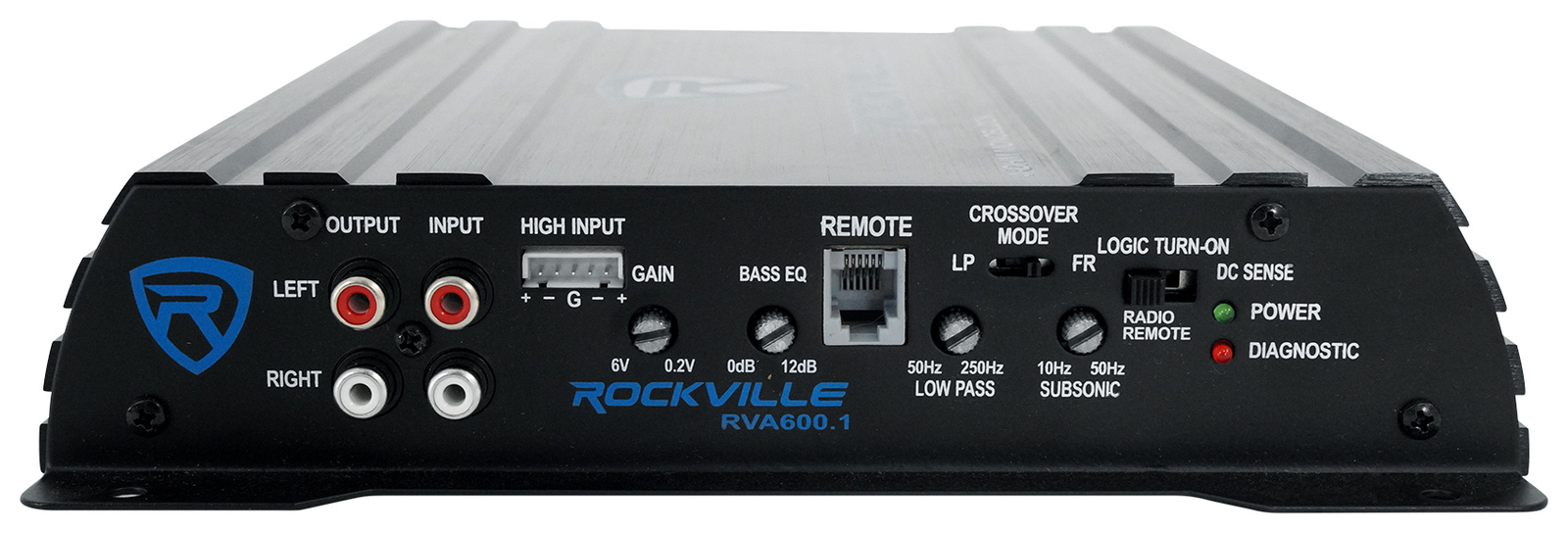 Rockville RV10.2B 1000w Dual 10" Car Subwoofer Enclosure+Mono Amplifier+Amp Kit