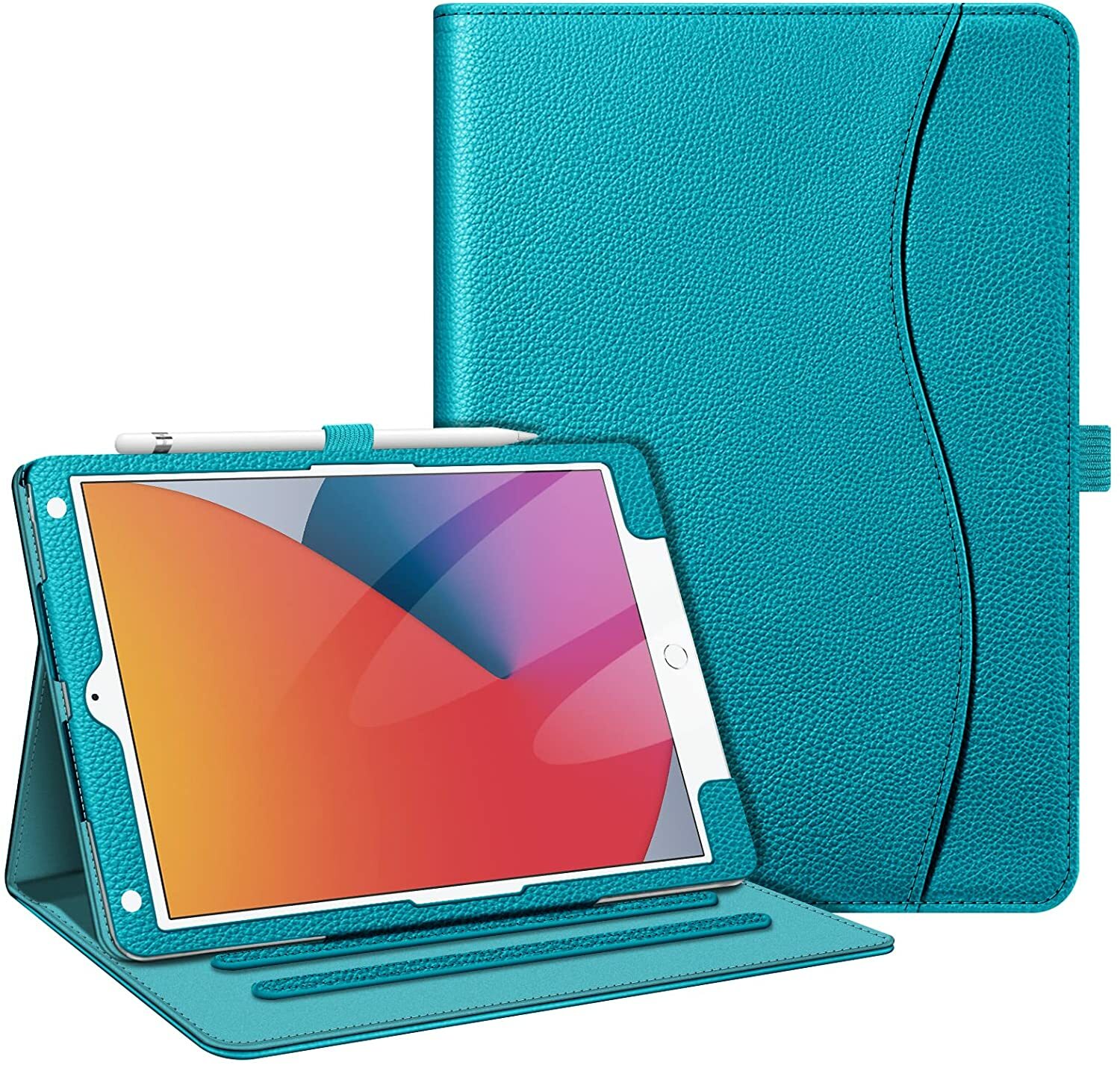 Case for iPad 9th/8th/7th Gen (2021/2020/2019) Multi-Angle Viewing Stand Cover