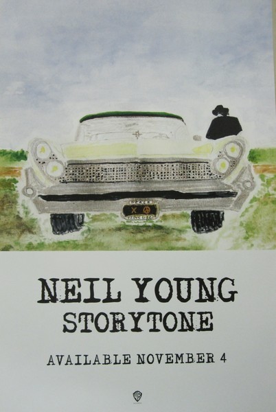NEIL YOUNG 2014 STORYTONE promotional poster Flawless New Old Stock