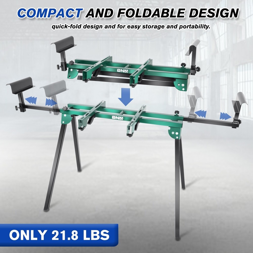 Miter Saw Stand Quick Attach Compact & Folding Quick Release Mounting Brackets