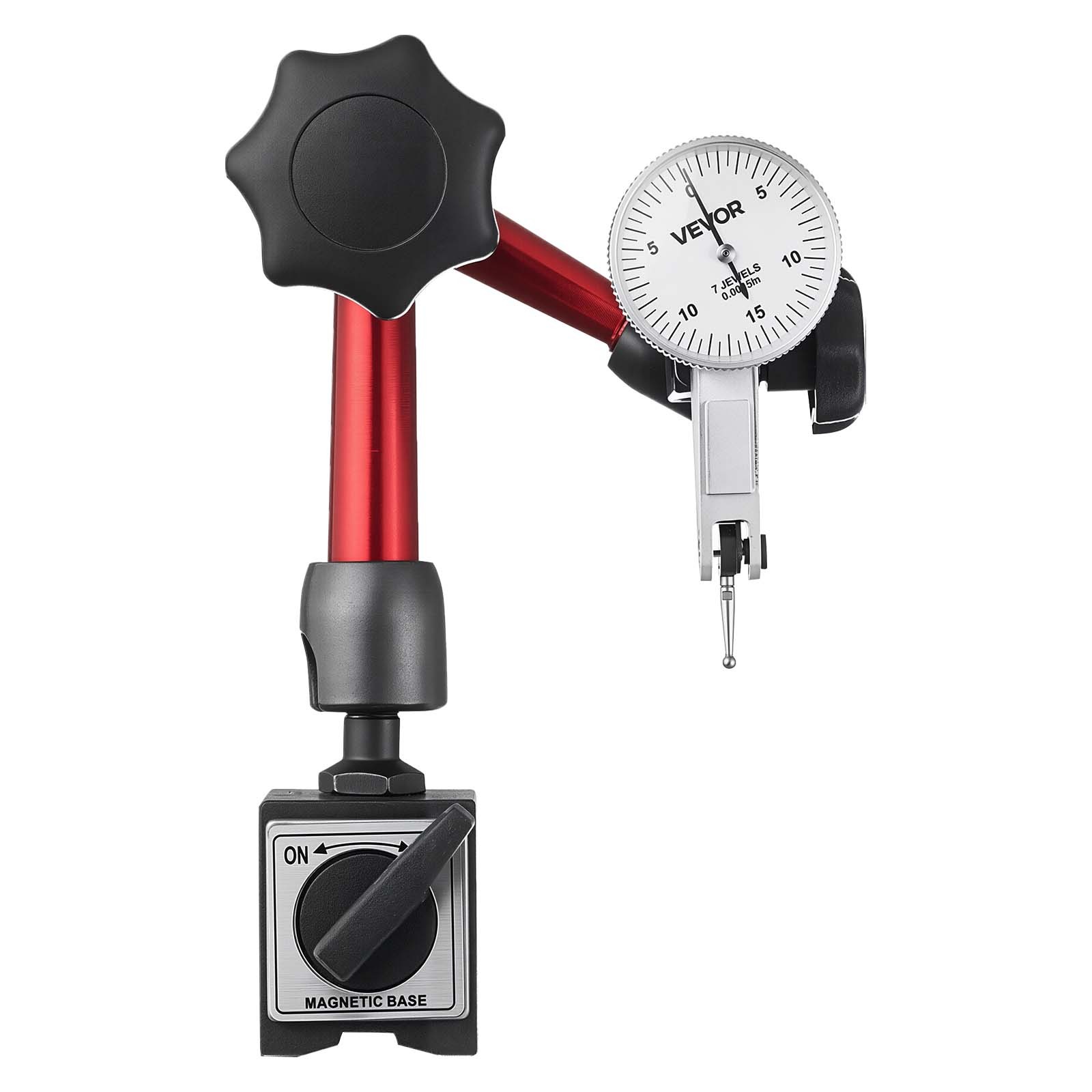 VEVOR Dial Test Indicator Universal Magnetic Base 0.0005 Accuracy 0-0.03 Range
