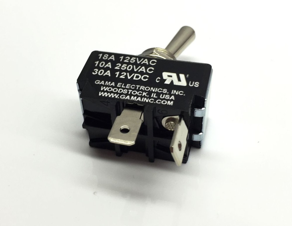 30 Amp SPST Single Pole Single Throw 2 Position Off-On Toggle Switch - 28A-MTD