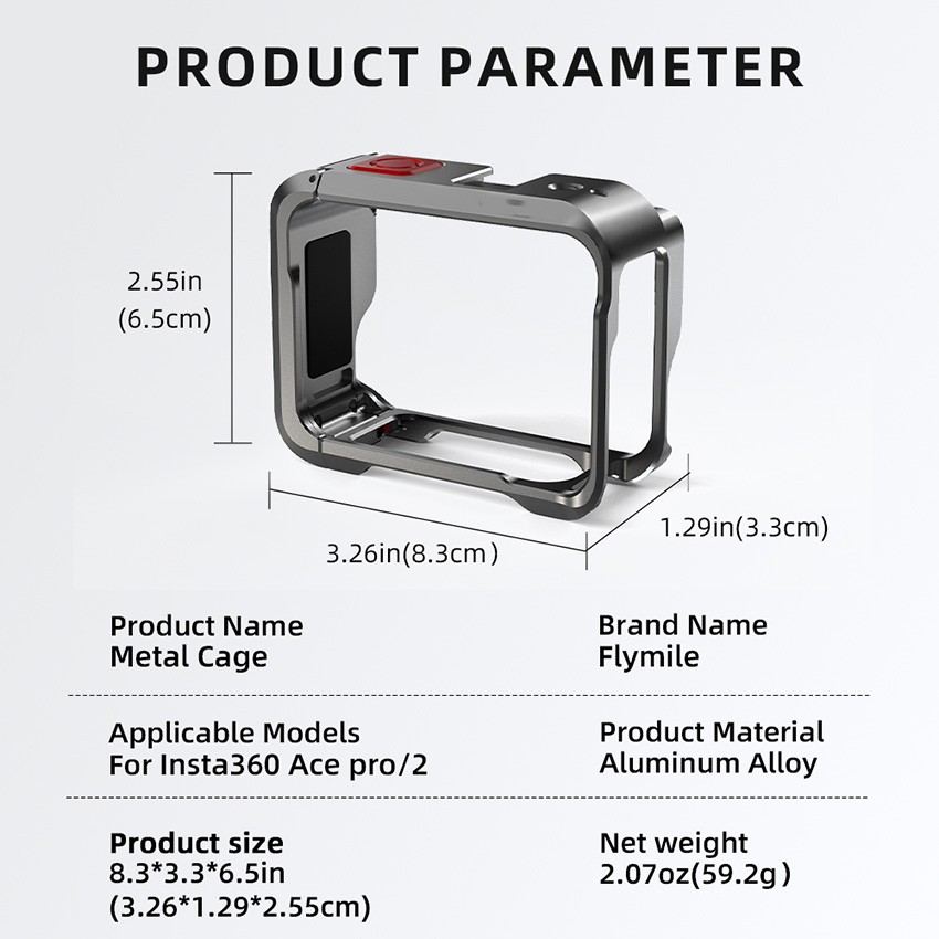 Metal Rabbit Cage Protective Frame for Insta360 Ace Pro 2
