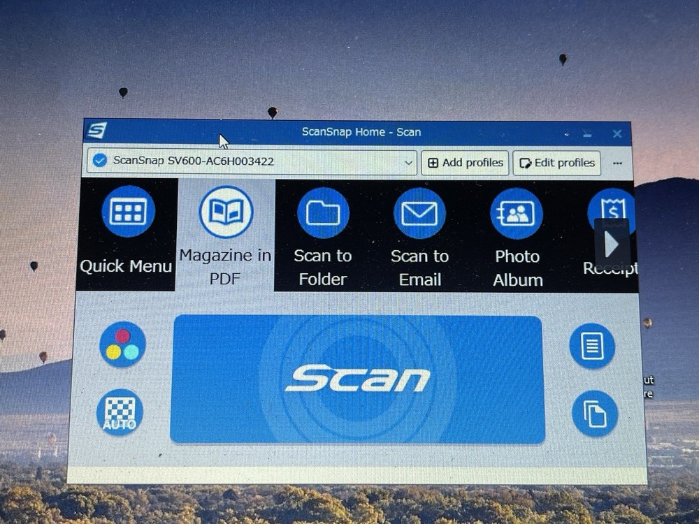 Fujitsu Scansnap SV600 Document Scanner