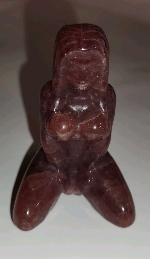 Stone Kneeling Goddess Figure
