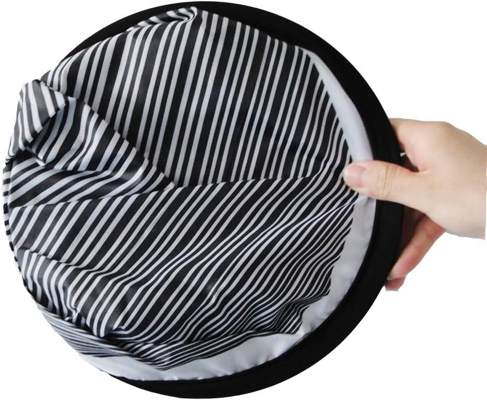 80Cm Circular Striped Flexible Foldable PDR Lined Light Reflector Board Dent Pan
