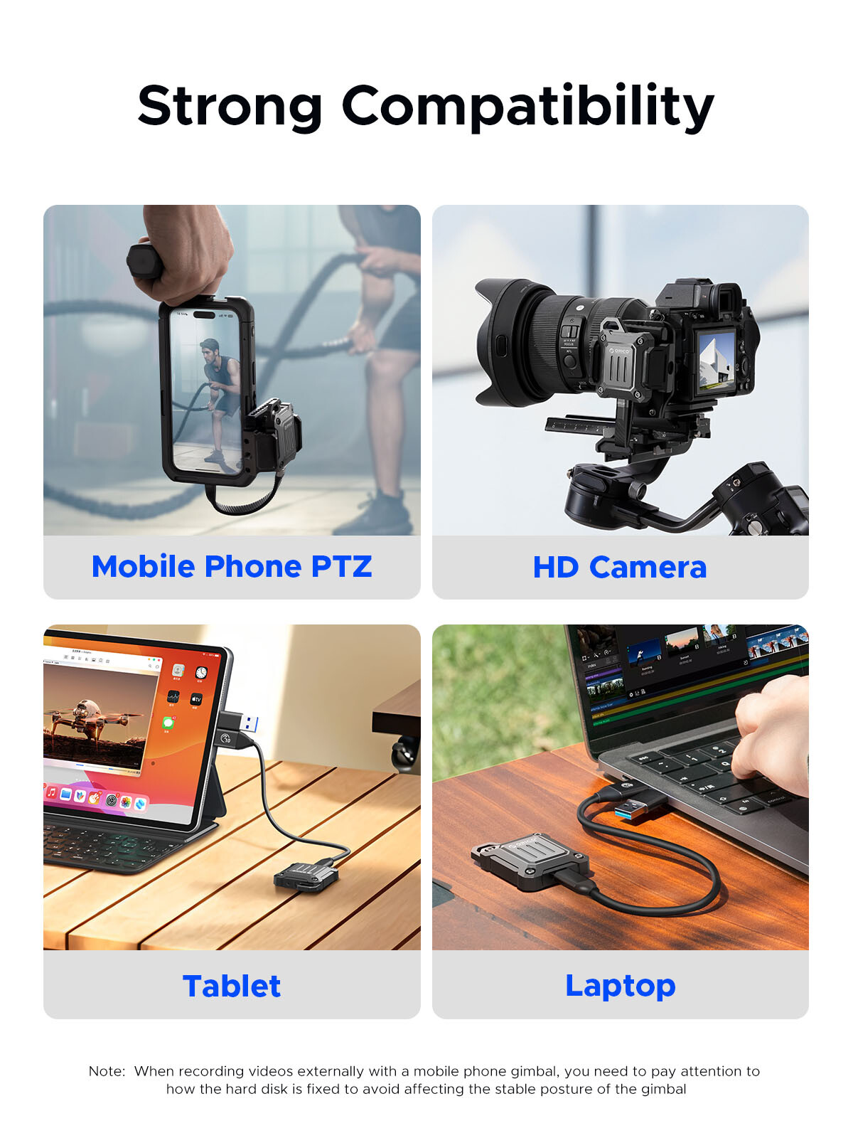 ORICO M.2 NVMe 2230 SSD Enclosure USB C Type-C 10Gbps Phone 15 Pro/Pro Max US