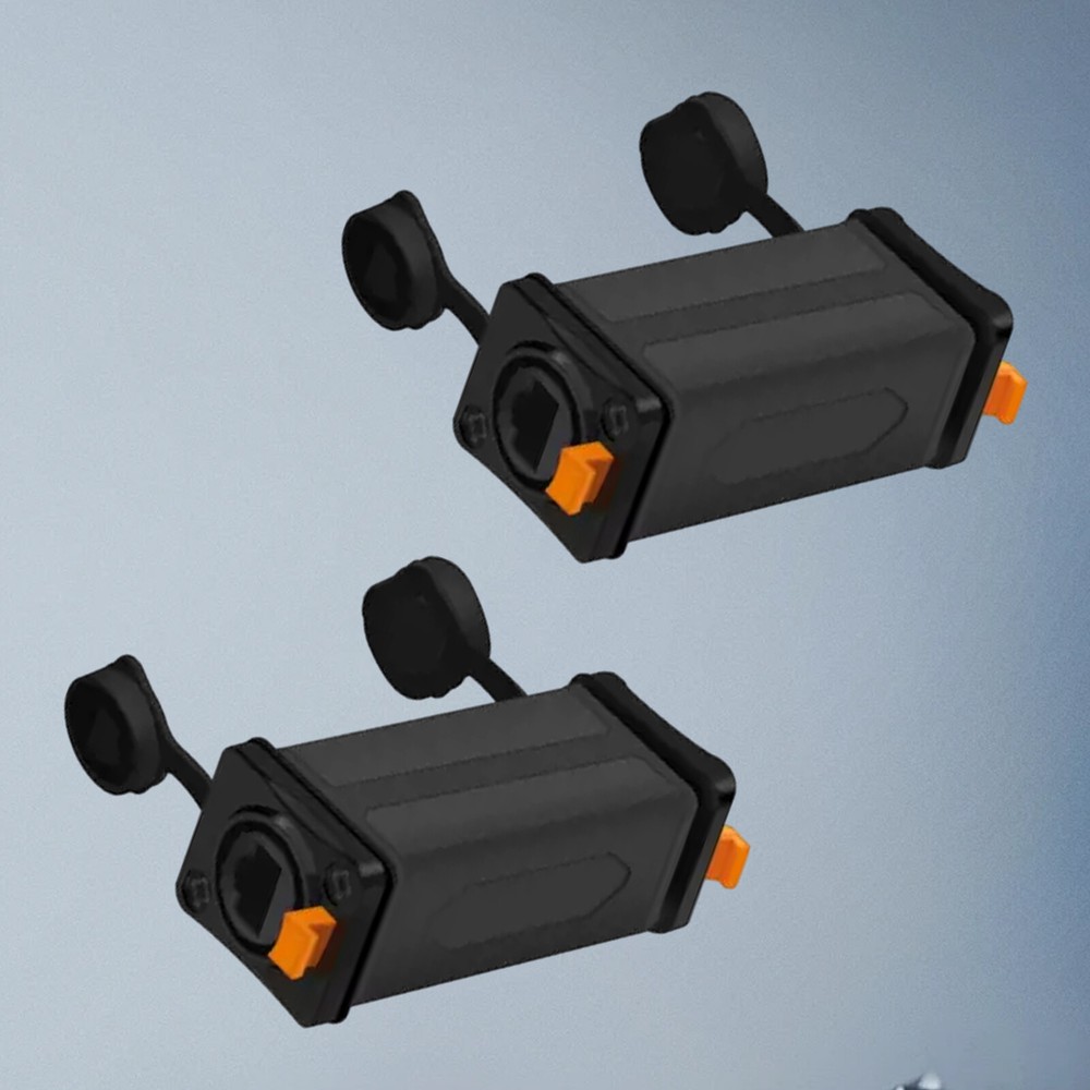 2PCS RJ45 Tactical Cat5 Ethernet EtherCon Coupler IP65 Barrel Female Coupler 6A