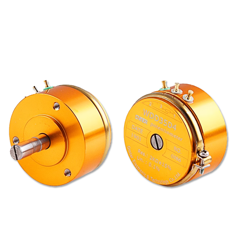 WDD35D-4 Conductive Potentiometer Accuracy 0.5% Angular Displacement Sensor 1K5K