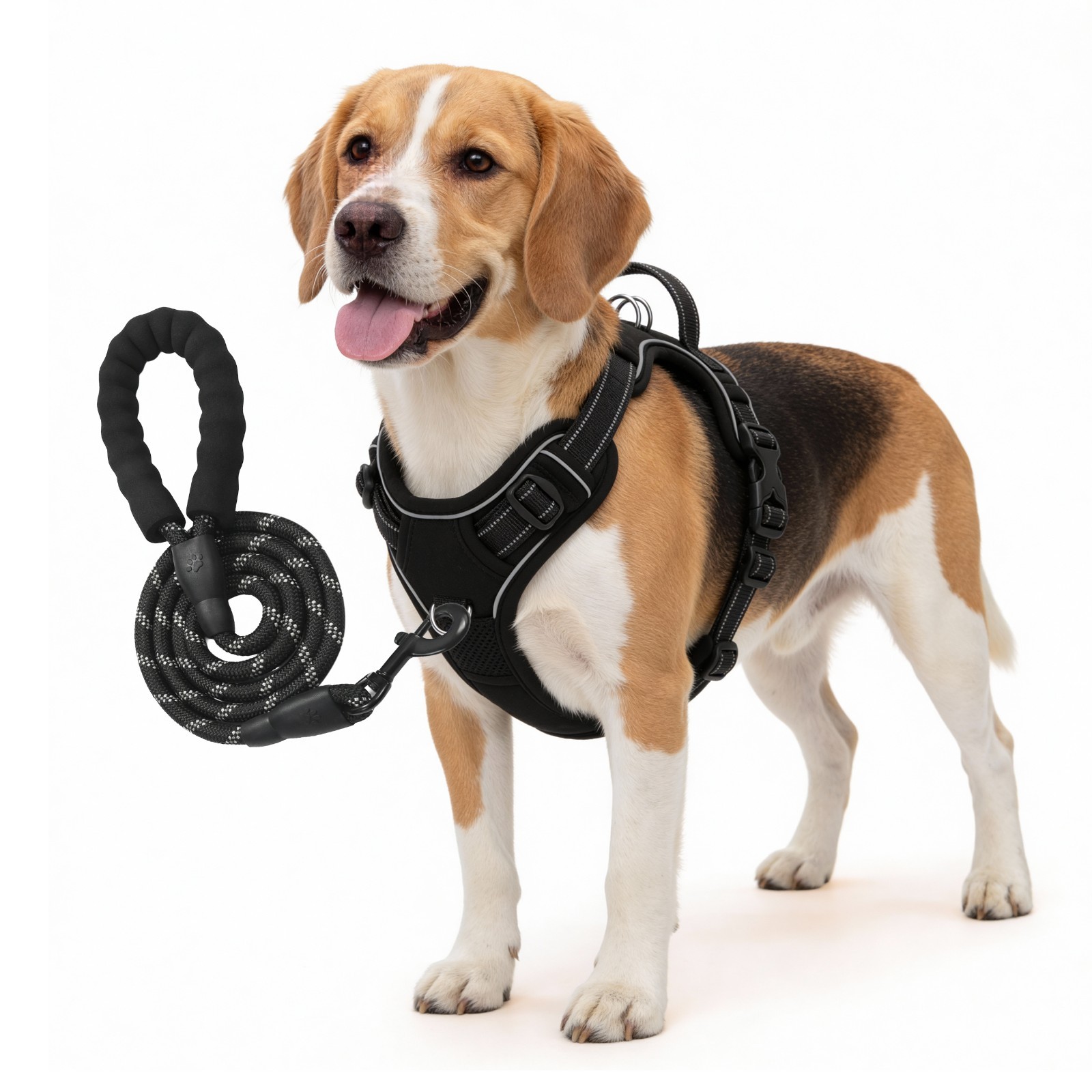 No Pull Dog Harness & Leash Set – Adjustable, Reflective, Soft Padded Comfort