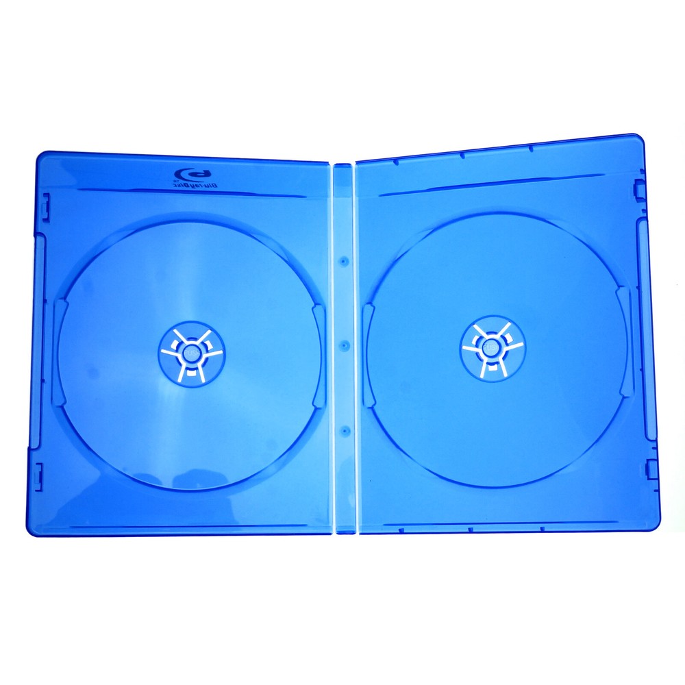 Optical Disc Case Two CD DVD Blu-Ray Storage 11mm Plastic Empty Holder Sleeve