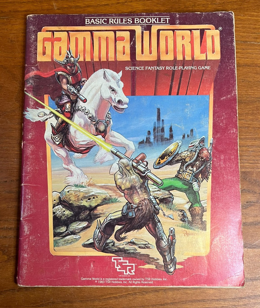 Gamma World Basic Rules Booklet Sci-fi RPG TSR 1983